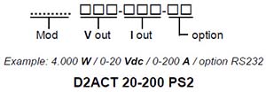 DANA D2AC Order Example